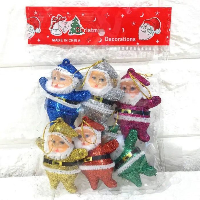 6 piezas de adornos navideños de Santa Claus , pequeños colgantes - Quierox - Tienda Online