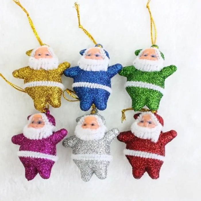 6 piezas de adornos navideños de Santa Claus , pequeños colgantes - Quierox - Tienda Online
