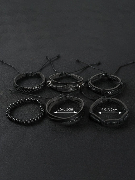 6 Pulseras De Pu Para Hombre, Modernas Y Versátiles - Quierox - Tienda Online