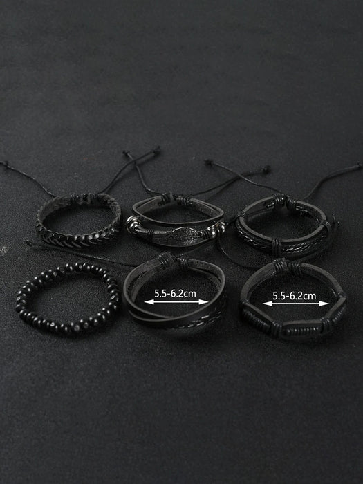 6 Pulseras De Pu Para Hombre, Modernas Y Versátiles - Quierox - Tienda Online