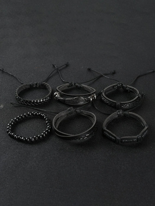 6 Pulseras De Pu Para Hombre, Modernas Y Versátiles - Quierox - Tienda Online