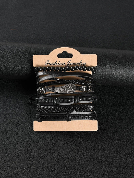 6 Pulseras De Pu Para Hombre, Modernas Y Versátiles - Quierox - Tienda Online