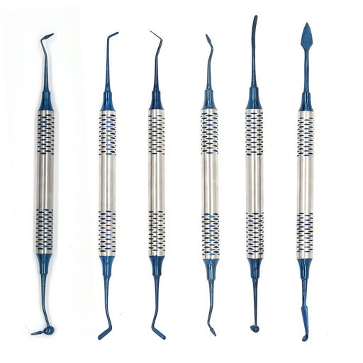 6 unids/kit de raspador de resina compuesto dental, espátula de llenado dental antiadherente - Quierox - Tienda Online