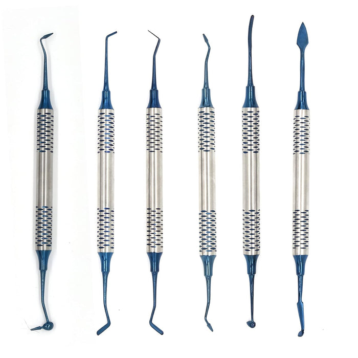 6 unids/kit de raspador de resina compuesto dental, espátula de llenado dental antiadherente - Quierox - Tienda Online