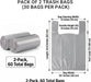 60 bolsas de basura con asas a prueba de fugas de plástico fuerte para cocina - Quierox - Tienda Online