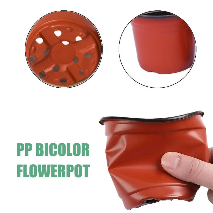 60 mini macetas de plástico con agujeros, resistente a caídas para jardín doméstico - Quierox - Tienda Online