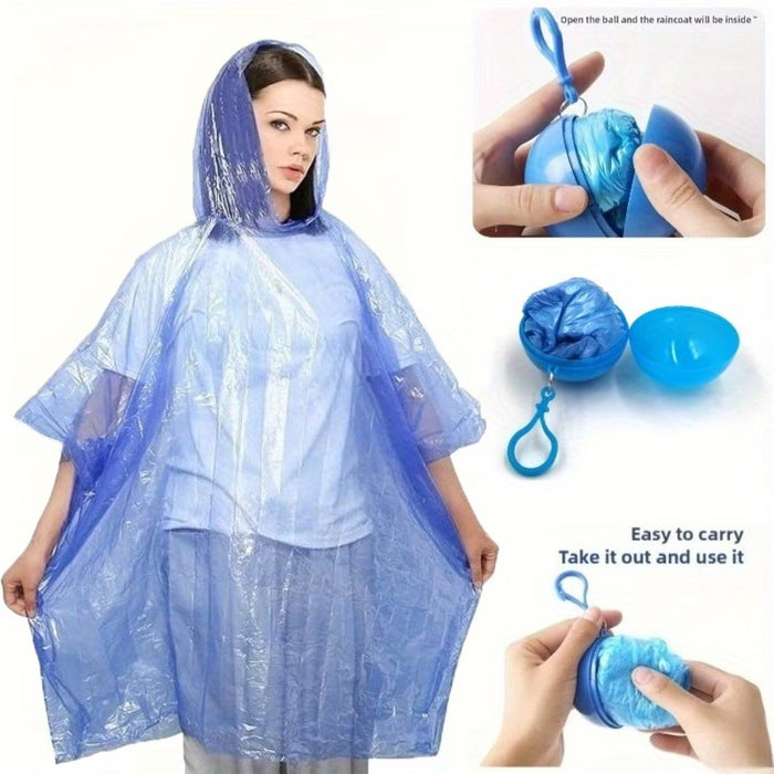 1pc Impermeable Portátil Colorido con Gancho, Material PP Ligero y Duradero