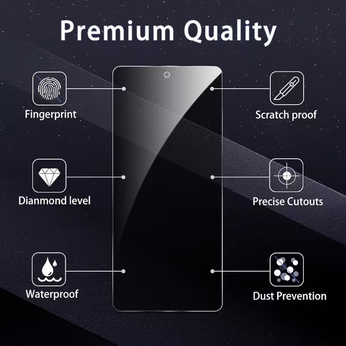 4pcs protector de pantalla de vidrio templado anti-espionaje para Galaxy A35 5G