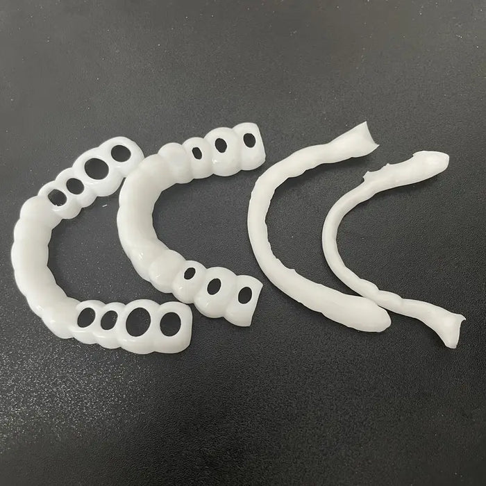 Juego de dos protectores bucales blancos, suaves y cómodos