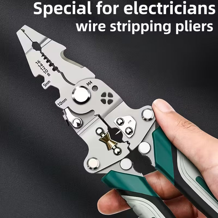 Alicate Multifuncional Plegable para Pelar Cables