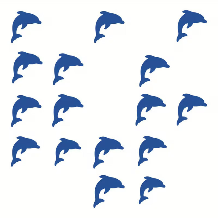 16 pcs de Adhesivos de pared de delfín azul