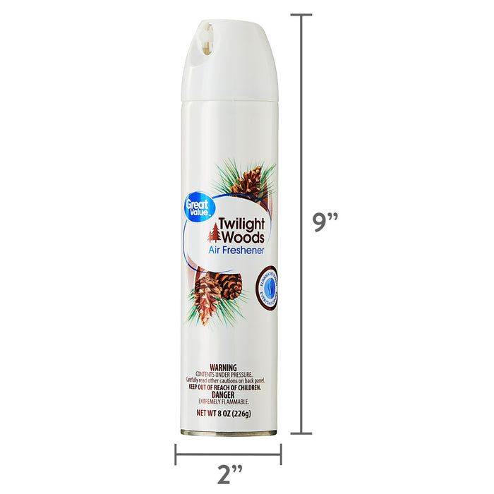 Ambientador en aerosol Great Value, Twilight Woods, 237 ml