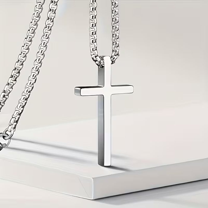 Collar con Colgante de Cruz para Hombres