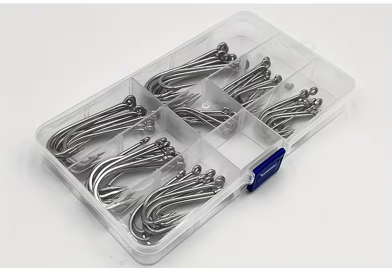 79pcs Anzuelos de Pesca, J para Pesca en Agua Salada y Dulce