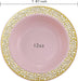 60pcs de tazones de plástico rosa dorado, borde de encaje dorado - Quierox - Tienda Online