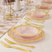 60pcs de tazones de plástico rosa dorado, borde de encaje dorado - Quierox - Tienda Online