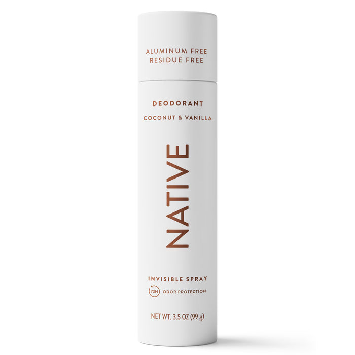 Native Spray corporal sin aluminio, aroma a coco y vainilla, 3.5 onzas