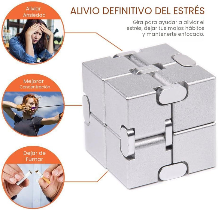Cubo infinito de metal Prime para aliviar el estrés y la ansiedad/TDAH