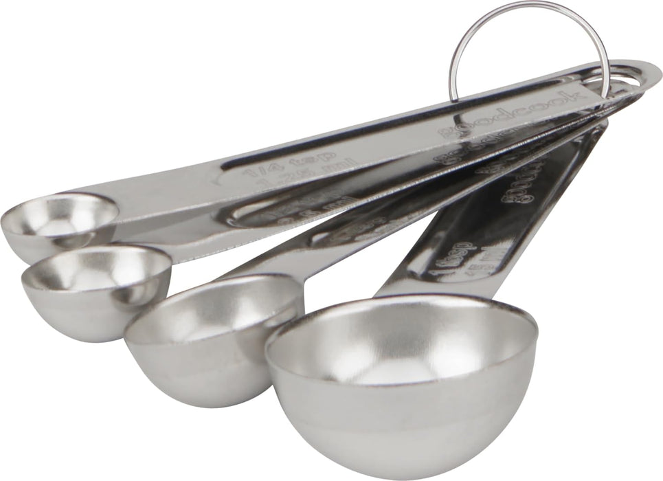 Cucharas de medir acero inoxidable, Set de 4, Plateado
