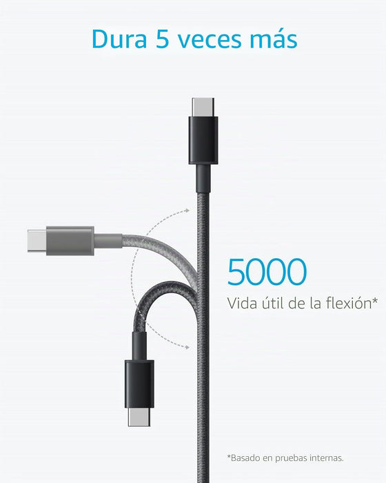 Anker Cable USB C, Pack de 2 cable USB-C a USB-A, Cable USB 2.0 de Nylon