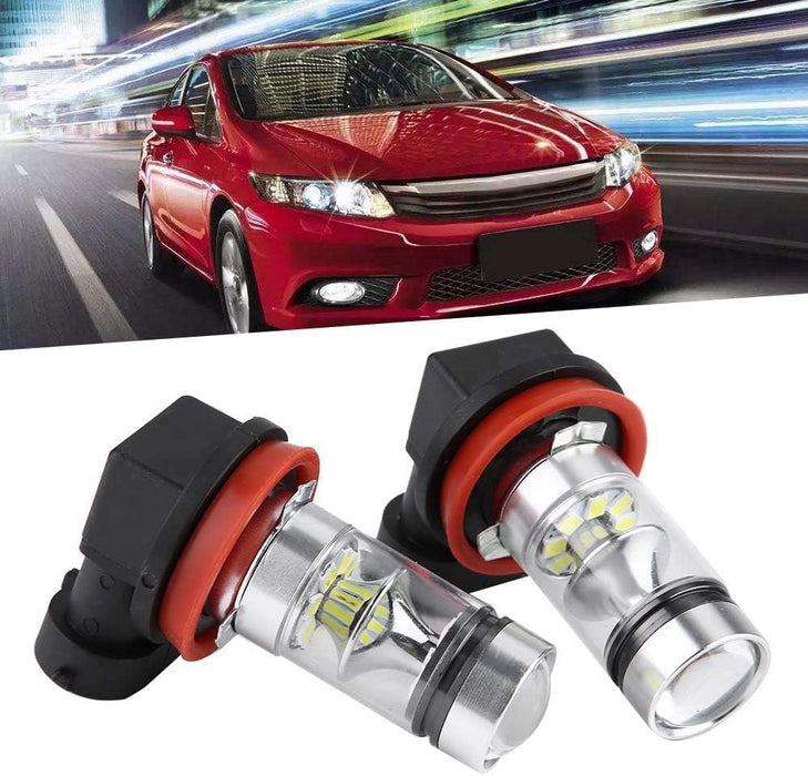 Shein Juego de 2 bombillas LED H11/ H9 para faros delanteros de coche antiniebla