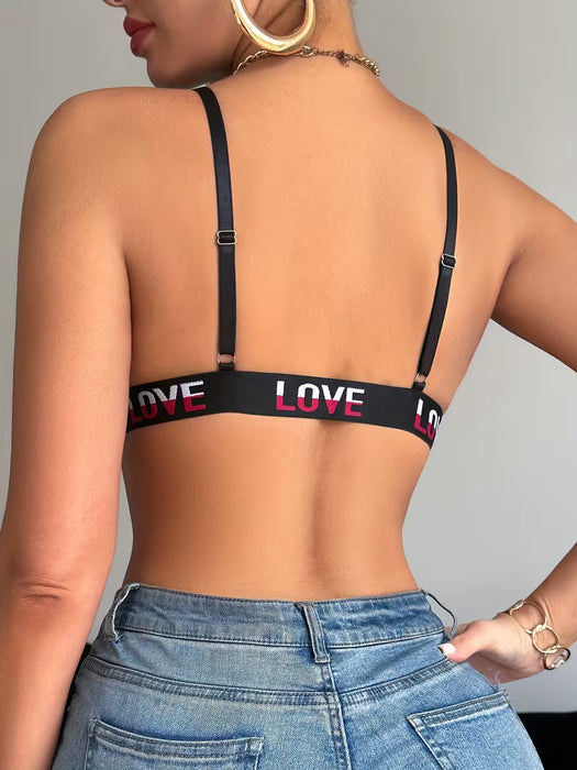 Shein Bralette Push-Up para Mujeres/Sujetador Sin Aros - Cierre Frontal y Diseño de Tirantes