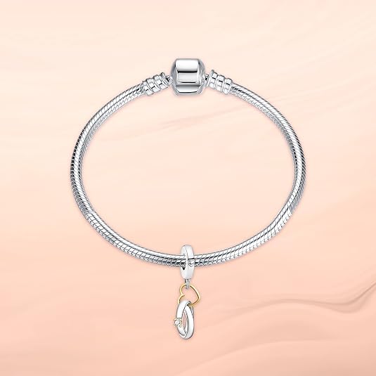 Annmors Charms de plata de ley 925 para pulseras Pandora Moments de mujer