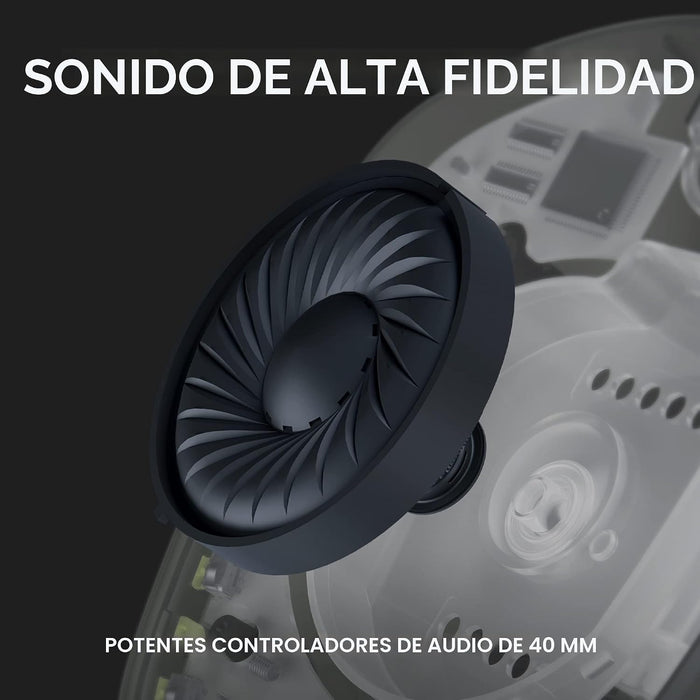 Logitech G Auriculares inalámbricos para juegos 435 Lightspeed Negro