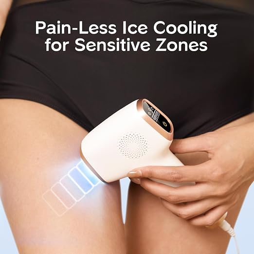 IPL INNZA Depilación con función de enfriamiento por hielo para mujeres y hombres.