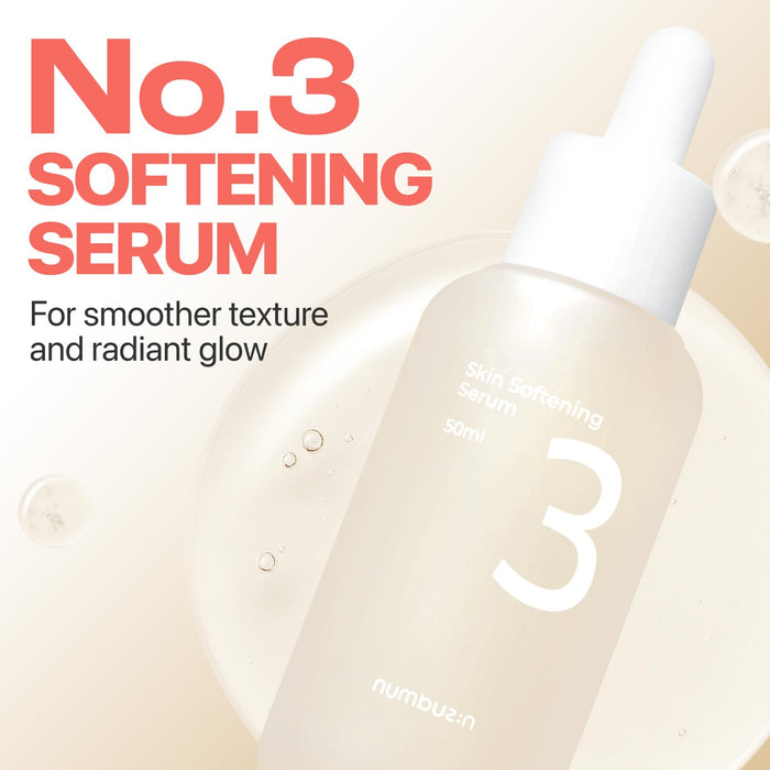 numbuzin No.3 Suero suavizante de la piel, suero fermentado para textura y poros de la piel