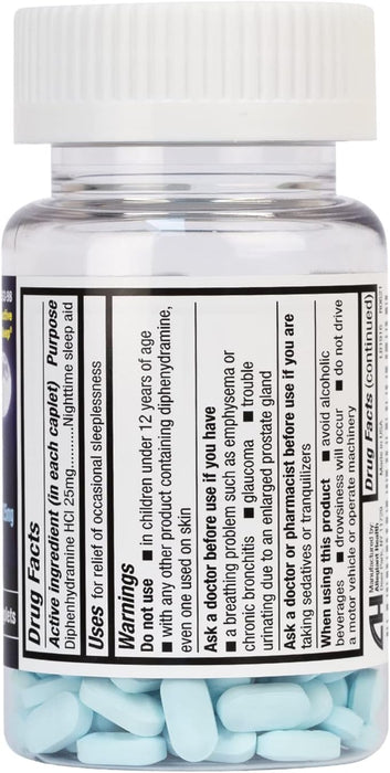 HealthA2Z Ayuda para dormir 200 cápsulas Difenhidramina HCl 25 mg