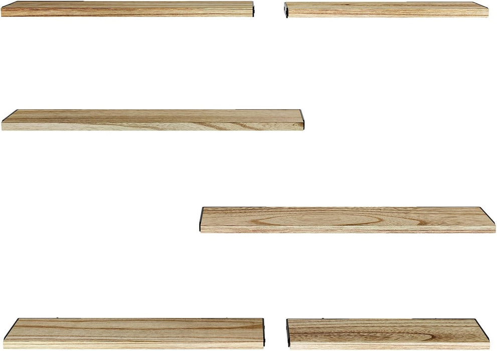 4pcs Estantes flotantes de madera de decoración de pared para el hogar