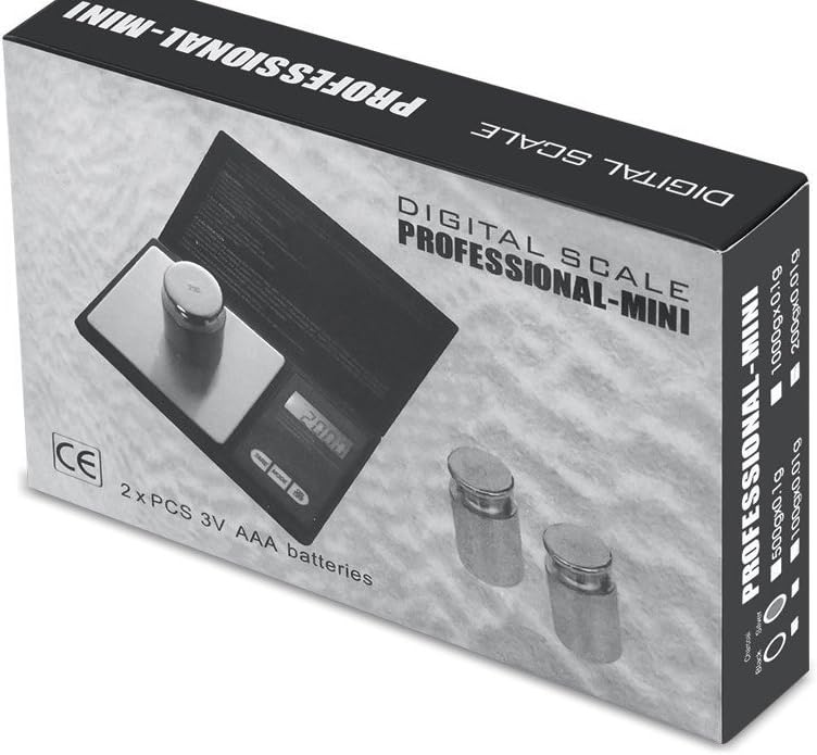 Mini báscula digital profesional con plataforma de acero inoxidable