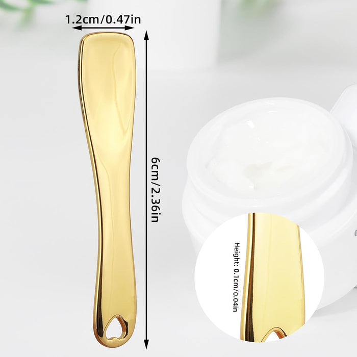 6 mini espátulas metálicas para maquillaje, cuchara cosmética reutilizable