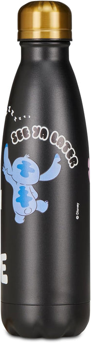 Seven Botella térmica negra con temática de Lilo & Stitch de 500ml