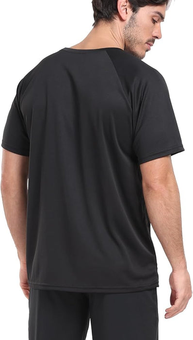 HovSiyla - Paquete de 5 camisetas para correr de hombre, tops deportivos, ajustados