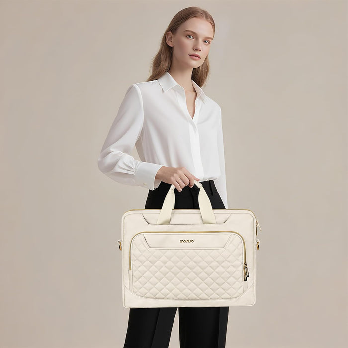 Bolso bandolera para portátil MOSISO, para ordenadores con bolsillo frontal cuadrado acolchado