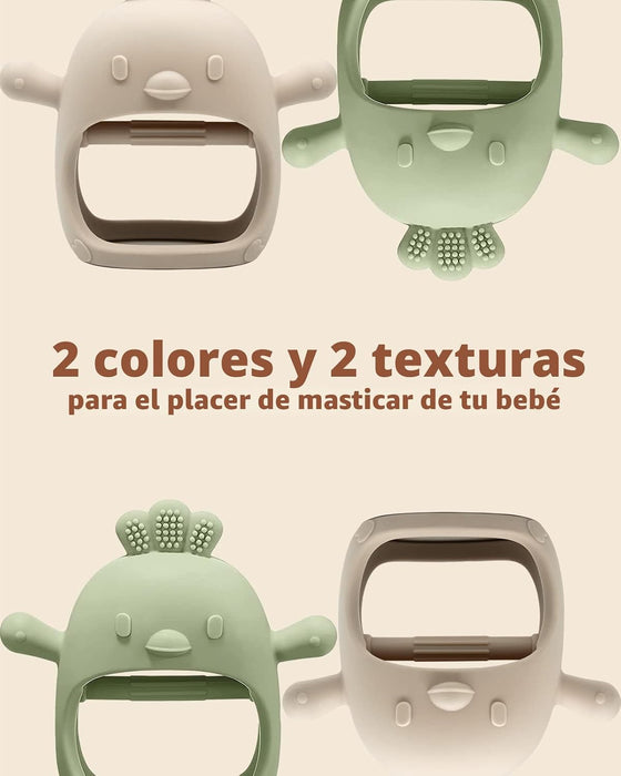 2 Paquetes de Manopla de Dentición de Silicona para Bebés de Más de 3 Meses