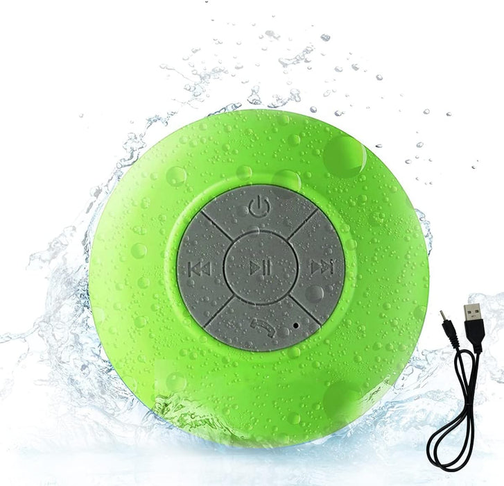 Bocina Bluetooth Portátil Recargable para Regadera con Ventosa