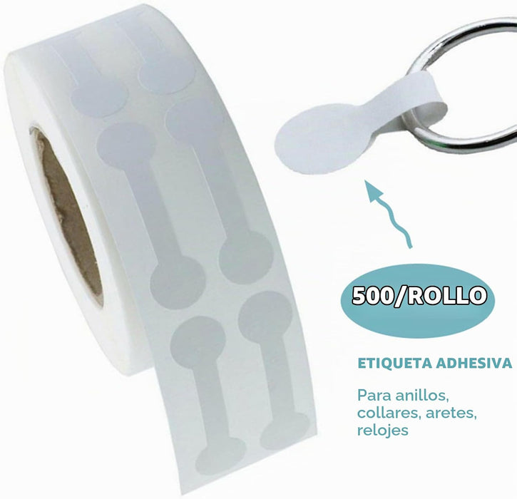 1000 calcomanías de etiquetas autoadhesivas en blanco para joyas