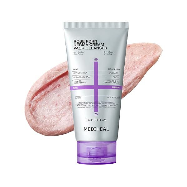 MEDIHEAL Rose PDRN Derma Cream Limpiador Facial, Mascarilla Limpiadora