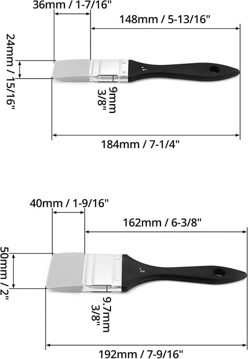 QWORK 2pcs Pincel de pintura, pincel moldeador de color de silicona flexible