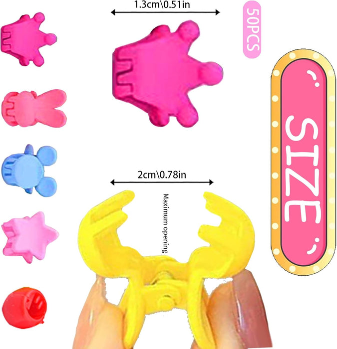 50 mini pinzas para el cabello, mini horquillas para niñas