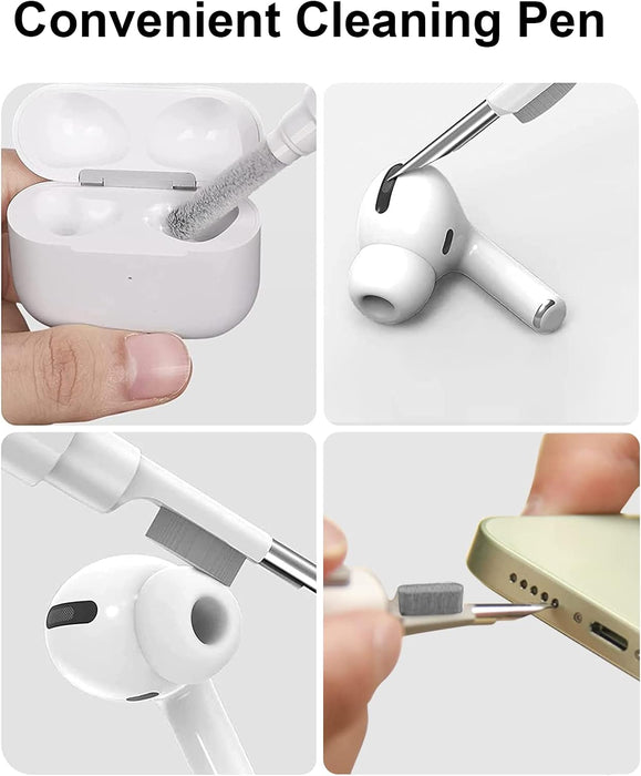 Funda de silicona para AirPods Pro 2 con kit de limpieza, lápiz y correas antipérdida