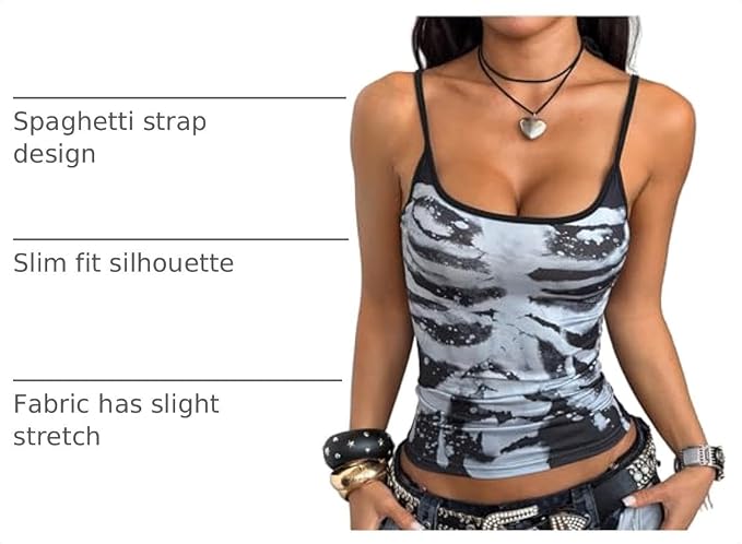 SOLY HUX Camisola  corta con estampado gótico para mujer