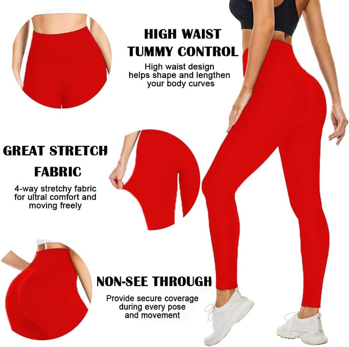 FULLSOFT Leggings suaves como mantequilla para mujer con control de abdomen de cintura alta