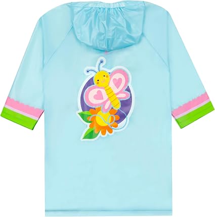 Puddle Play Chaqueta impermeable con capucha para niños, ligera en diseños divertidos