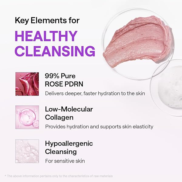 MEDIHEAL Rose PDRN Derma Cream Limpiador Facial, Mascarilla Limpiadora