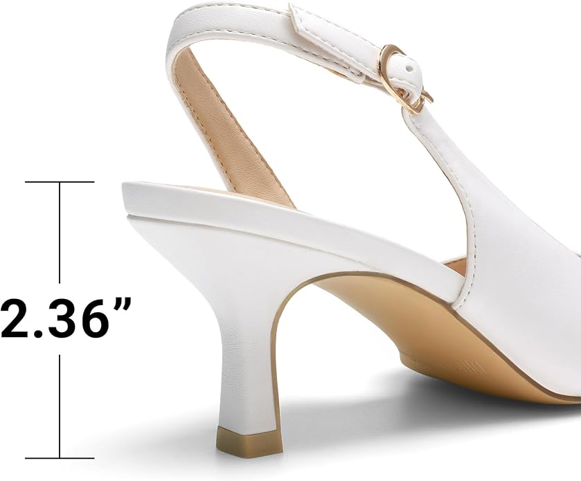 Zapatos de tacón bajo con tira trasera y punta cerrada de DREAM PAIRS para mujer