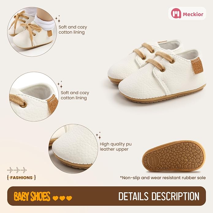 Meckior Botas para aprender a caminar unisex para recién nacidos
